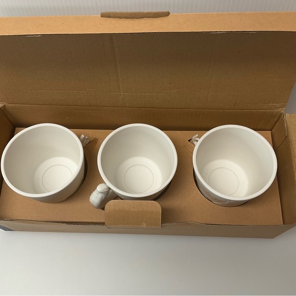 PARTYLITE Set Of 3 Woodland Animals Fox Owl Deer Tea light Cups Ivory Bisque NWT - Picture 10 of 11